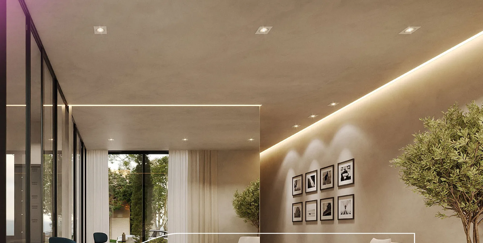 Hall com locker e portaria virtual do ORB. Residence